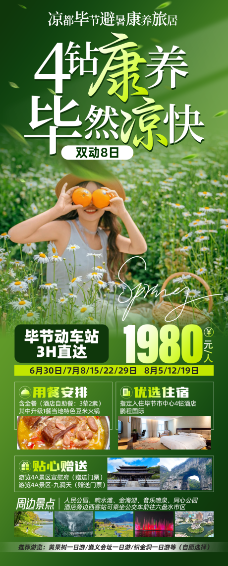 4钻康养毕然凉快旅游海报