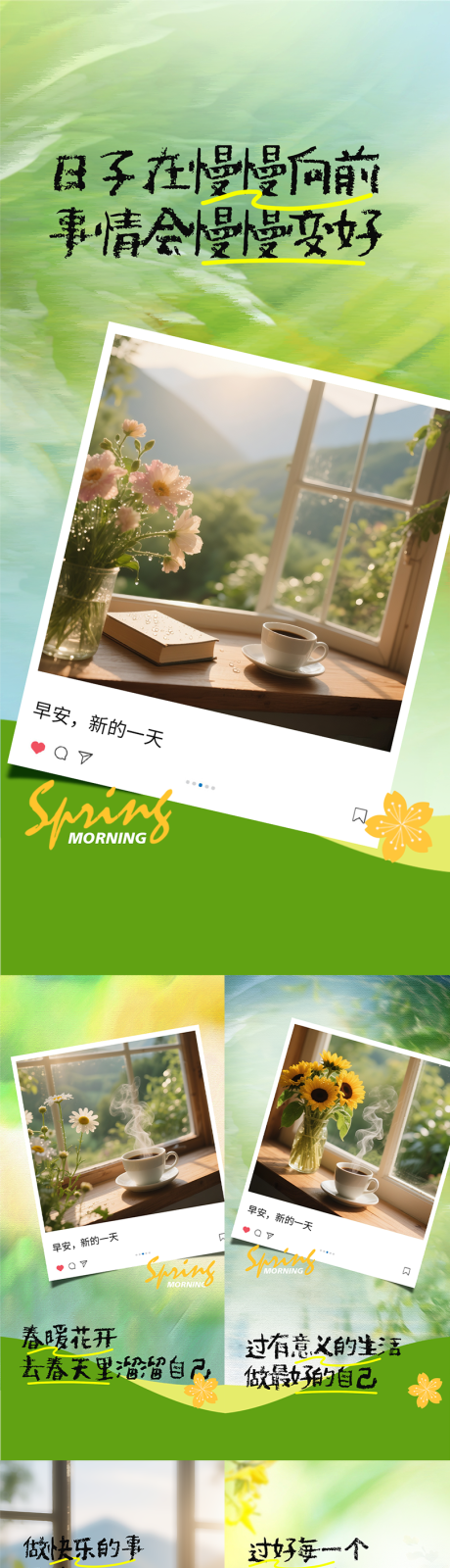 源文件下载【享设计】搜索编号：99580030486956933【早安日签海报】