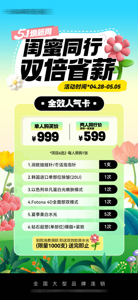 医美五一焕新周春季海报