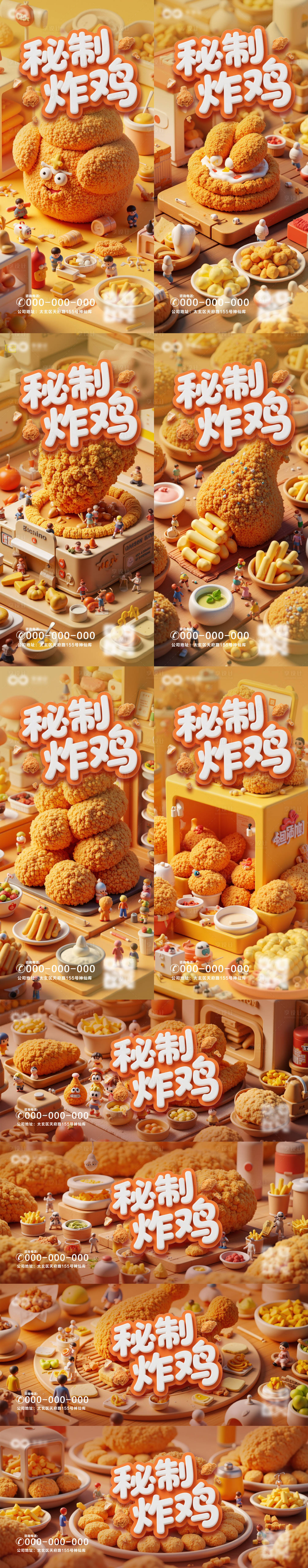 源文件下载【享设计】搜索编号：37060030283923562【秘制炸鸡海报】