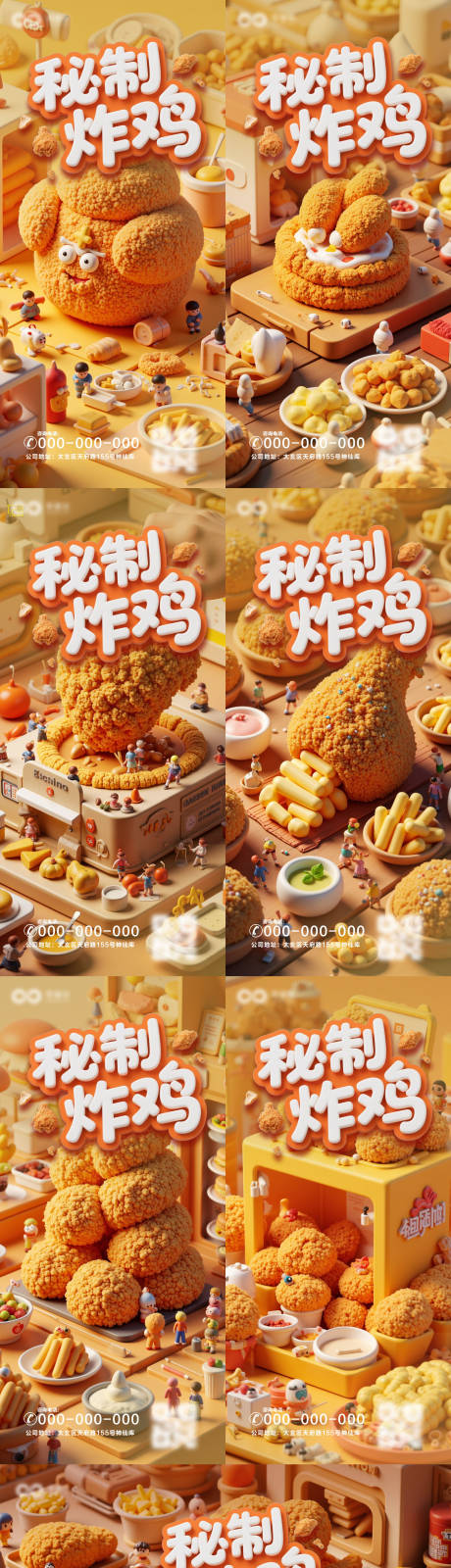 秘制炸鸡海报