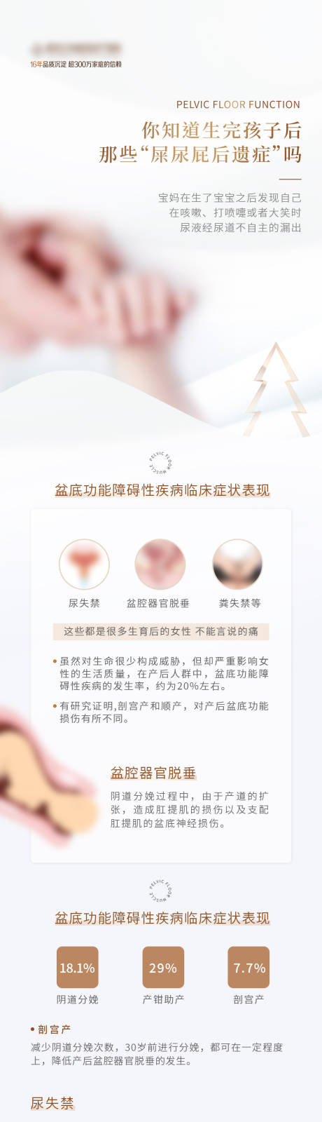 母婴后遗症科普海报长图