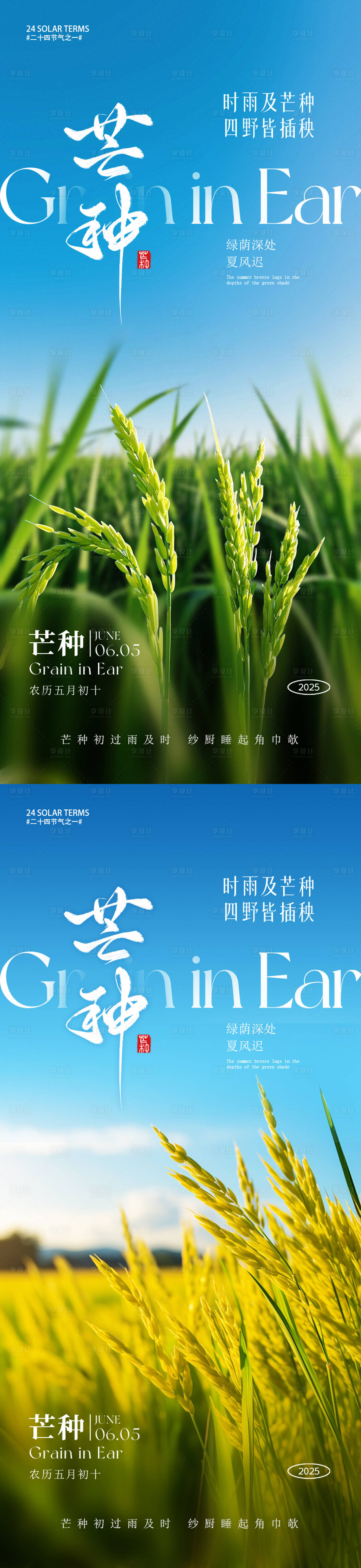 源文件下載【享設計】搜索編號：54450031069083541【芒種海報】
