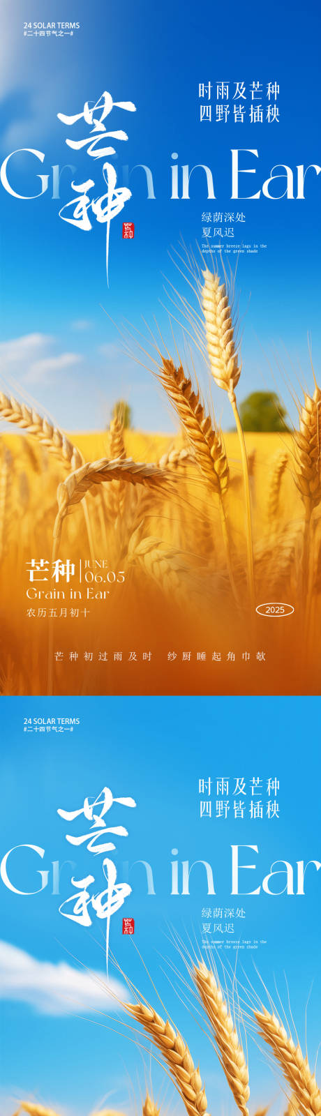 源文件下载【芒种朋友圈海报】编号：67570030903693193