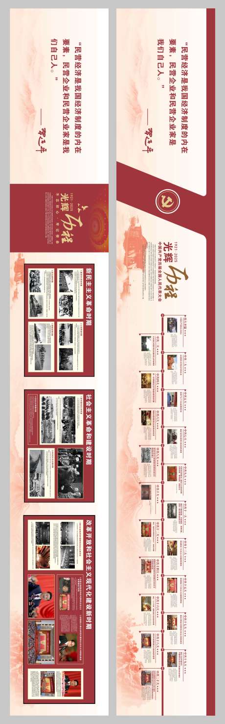 源文件下载【党建发展历程海报展板】编号：99790030603786882