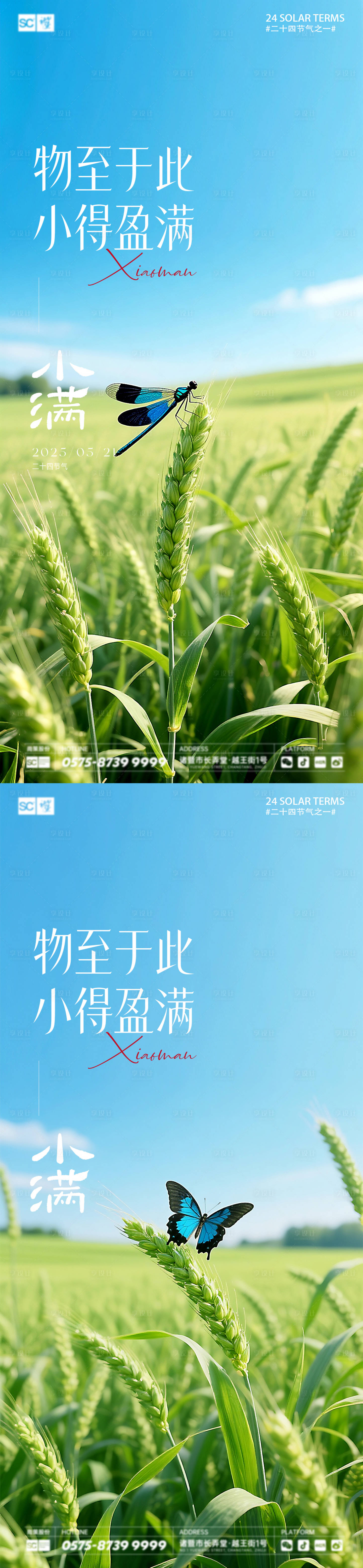 源文件下载【享设计】搜索编号：46290030710968703【小满节气海报】