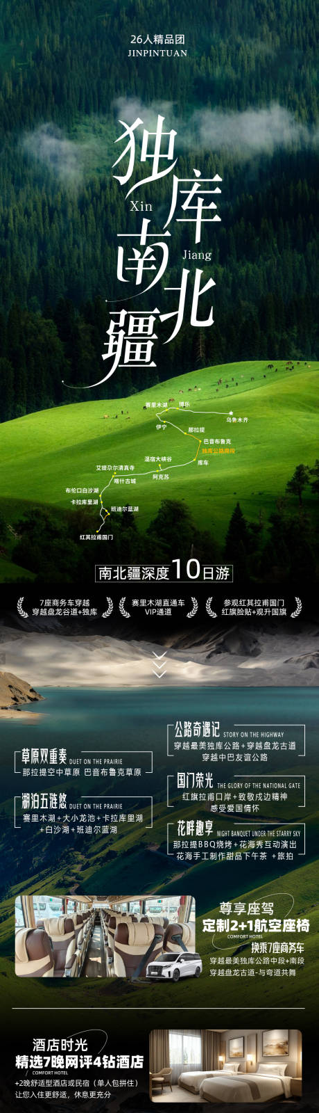 源文件下载【享设计】搜索编号：88270030552908964【独库南北疆旅游长图海报】