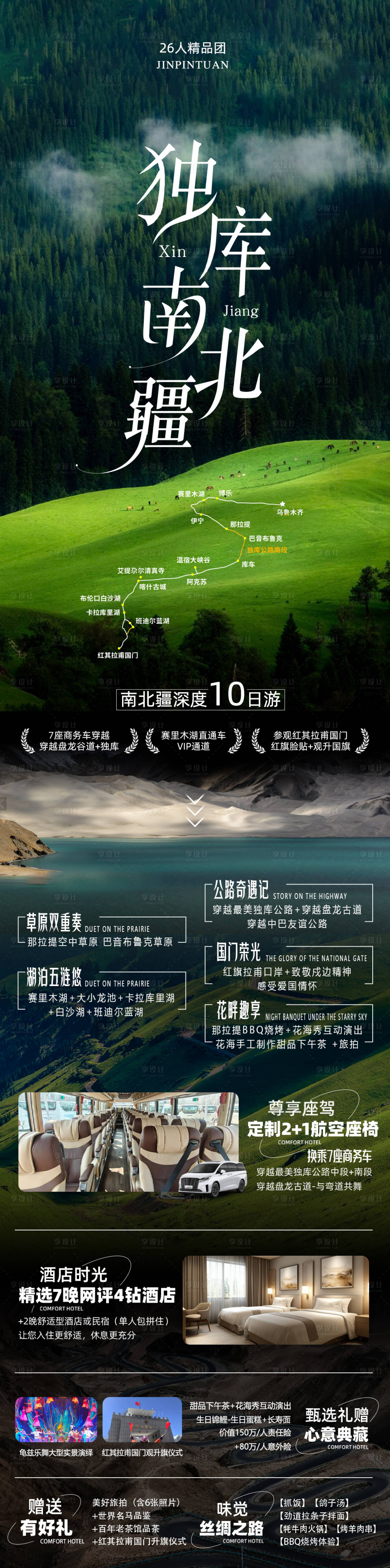 源文件下载【享设计】搜索编号：88270030552908964【独库南北疆旅游长图海报】