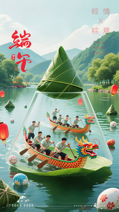源文件下载【端午节节日移动端海报】编号：53280031087093571