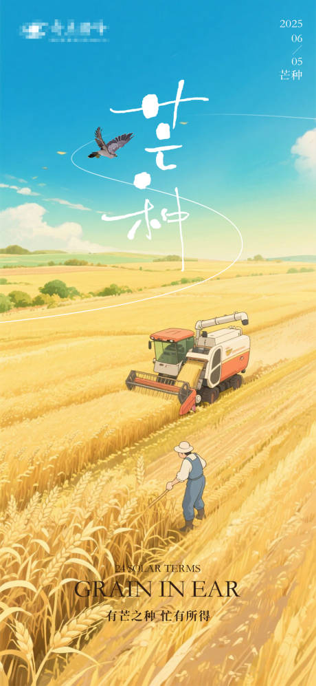 源文件下载【享设计】搜索编号：87030030918548391【芒种节气海报】