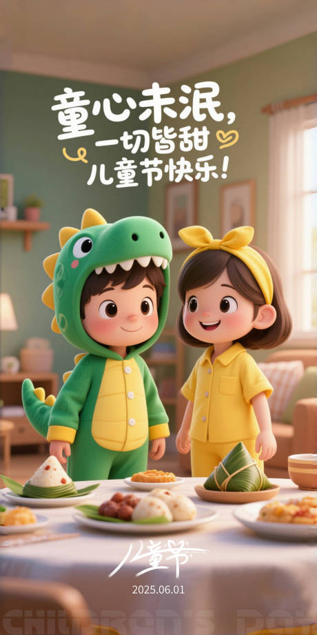源文件下载【享设计】搜索编号：59610031031422857【六一儿童节端午节海报  】
