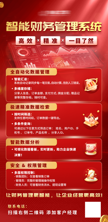 源文件下载【享设计】搜索编号：95000030992843499【科技风财务管理营销海报】