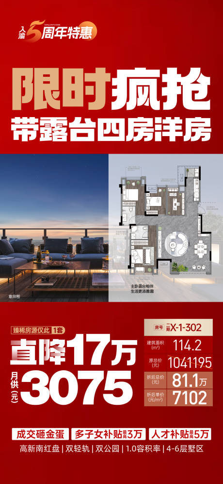 源文件下载【地产洋房特价房海报】编号：65410030686187373