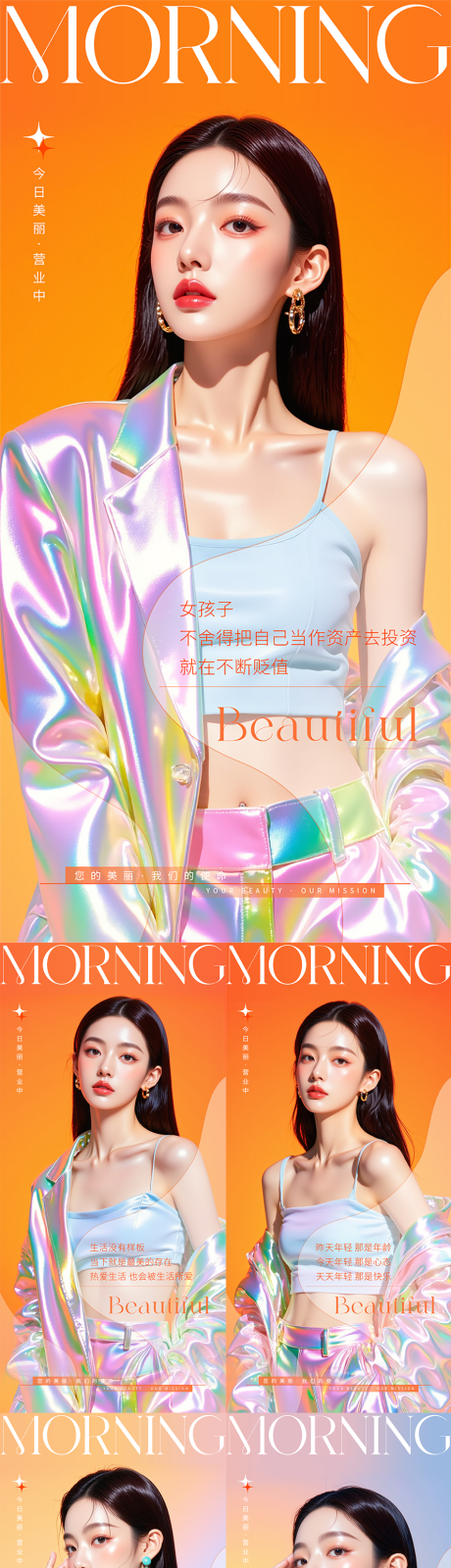 源文件下载【医美早安海报】编号：63540030864196474