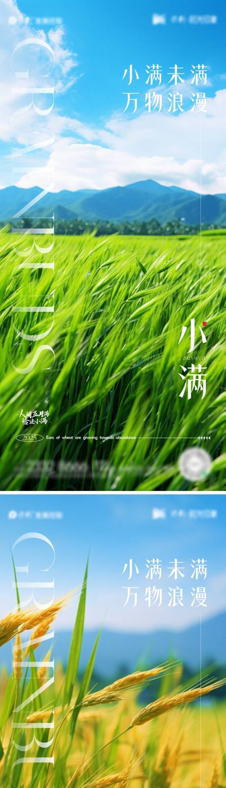 源文件下載【享設計】搜索編號：32980030681594524【小滿節氣系列海報】