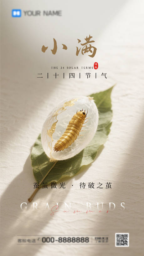 二十四节气小满海报
