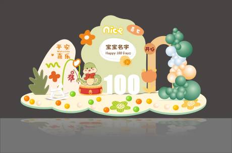 源文件下載【寶寶百日宴美陳背景】編號(hào)：98550030621272796