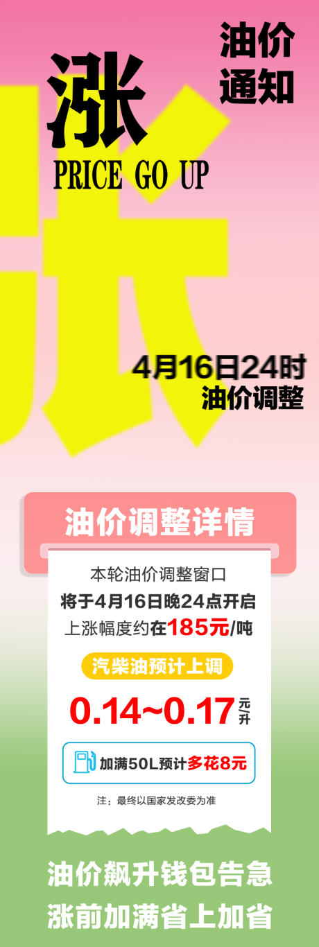 源文件下载【油价涨价通知 】编号：49820030529479580