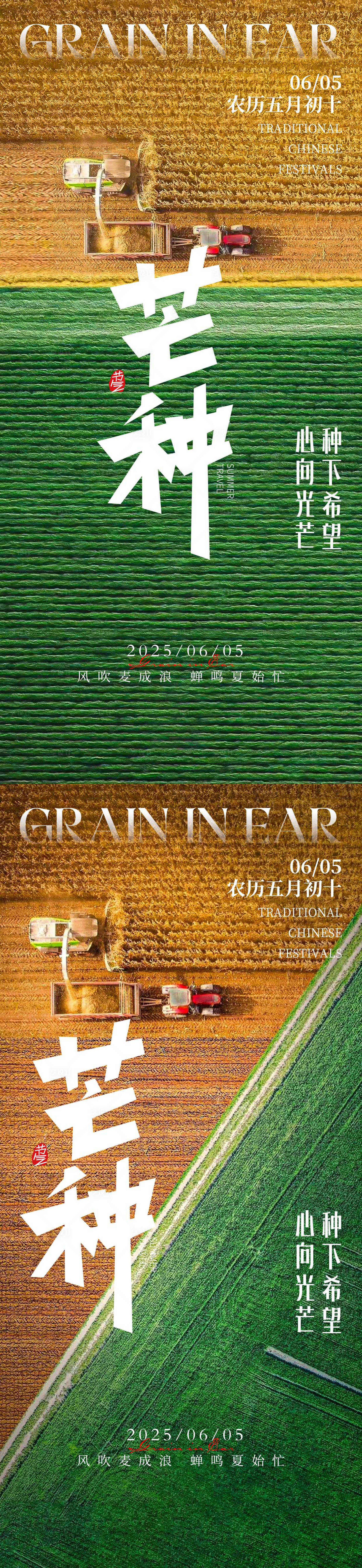 源文件下载【享设计】搜索编号：31460030929275312【芒种二十四节气地产海报】