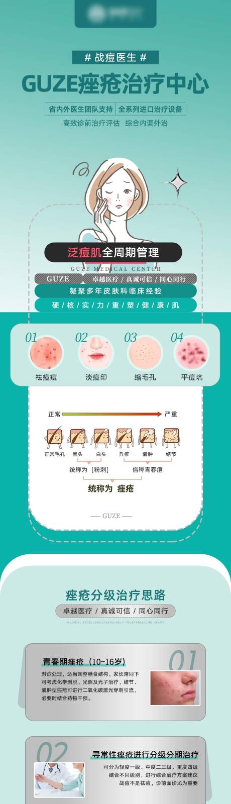痤疮治疗中心长图