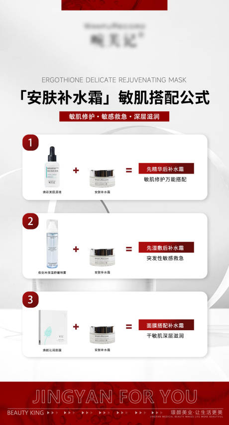 源文件下载【享设计】搜索编号：96290031071521109【医美皮肤产品搭配公式】