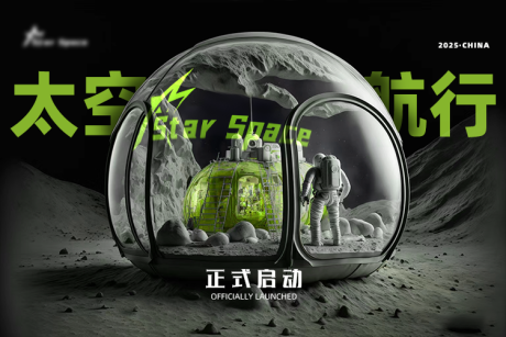 源文件下载【享设计】搜索编号：70430030962423087【宇航员潮流轮播图banner】