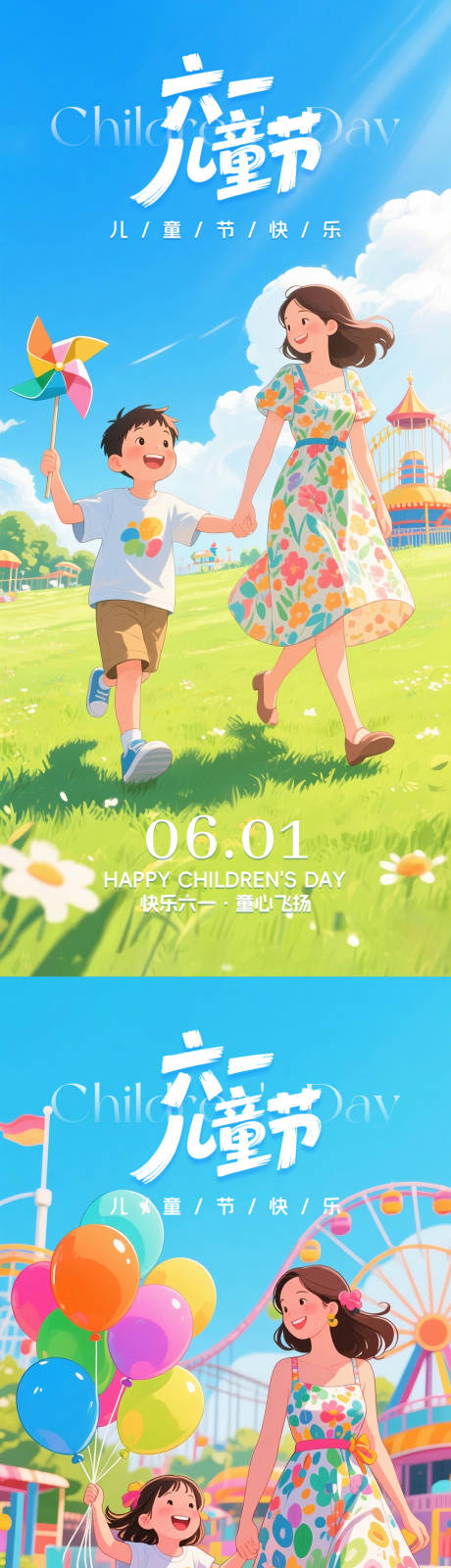 源文件下载【61儿童节系列海报】编号：72620030888694871