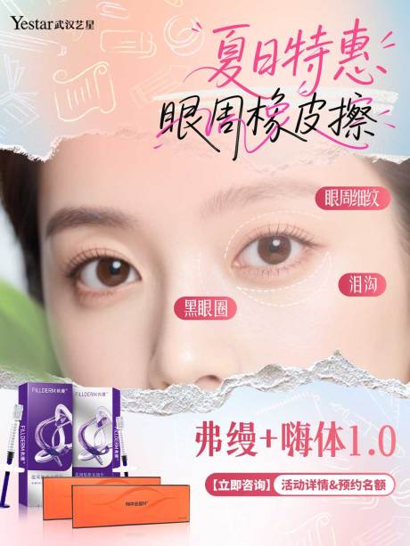 医美眼周填充海报