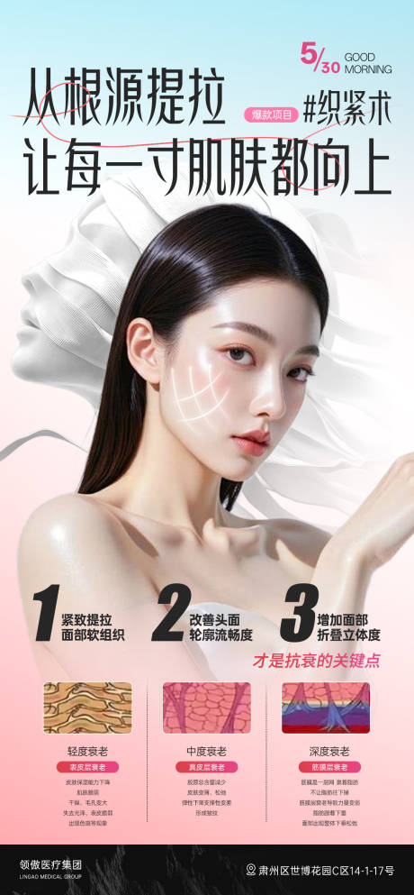 医美面部提升抗衰项目海报