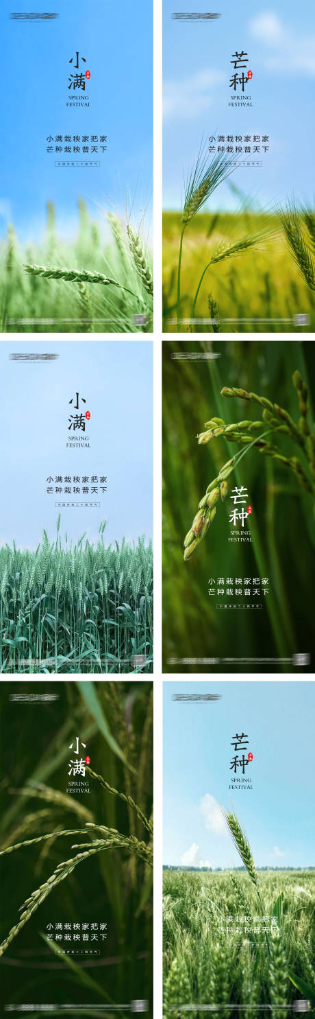 源文件下载【小满芒种节气海报】编号：89380030619908382