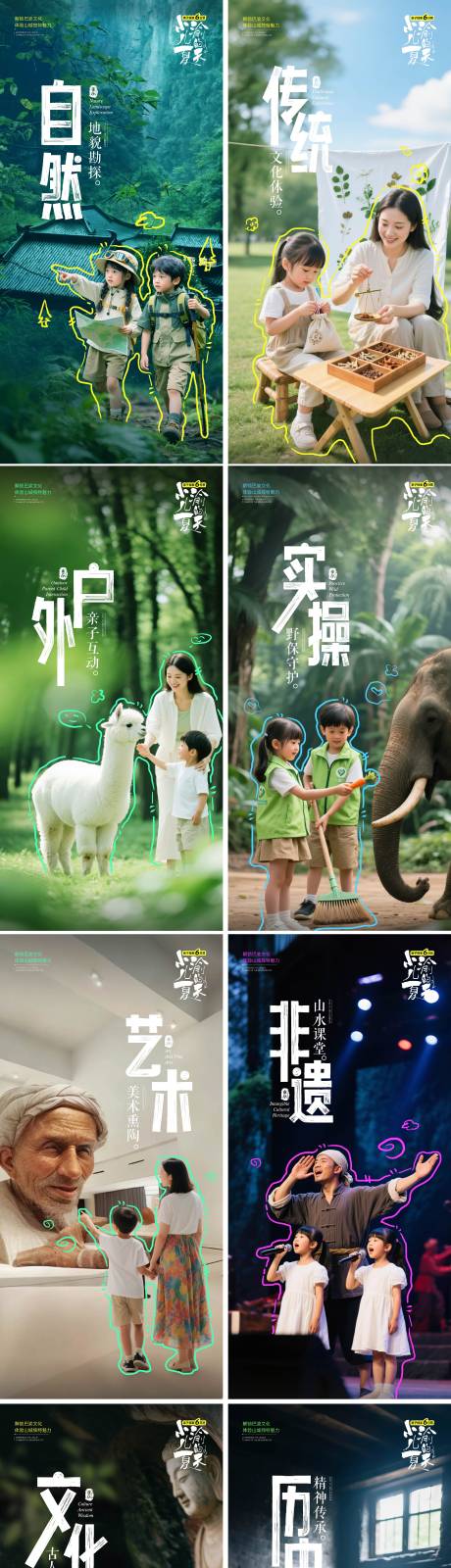 重庆亲子旅游系列海报