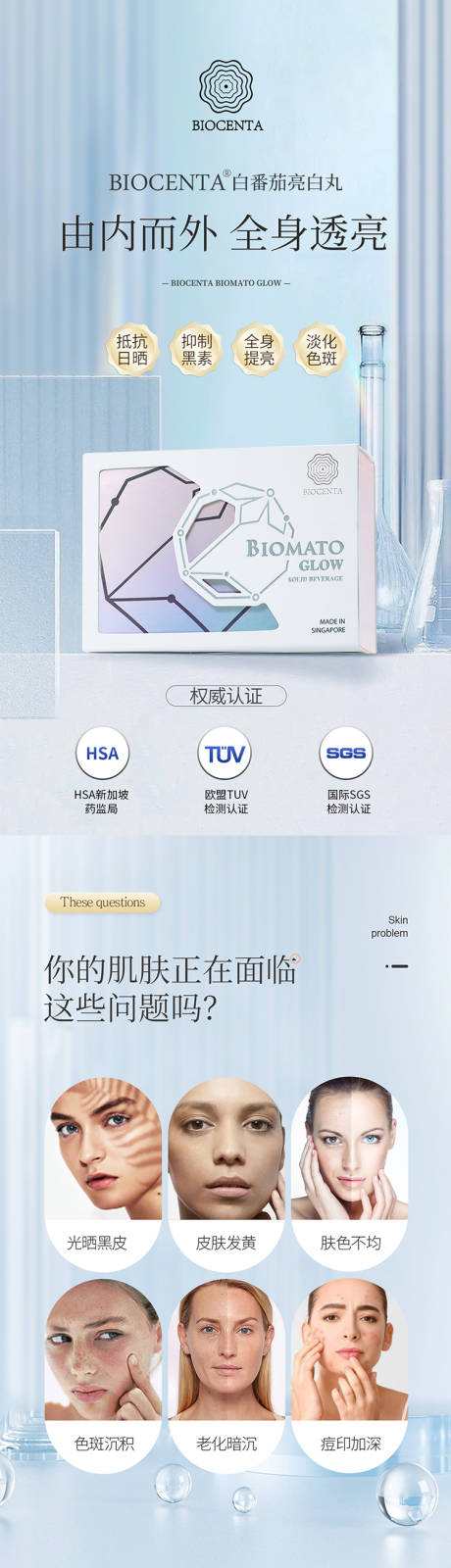 医美美白丸详情页