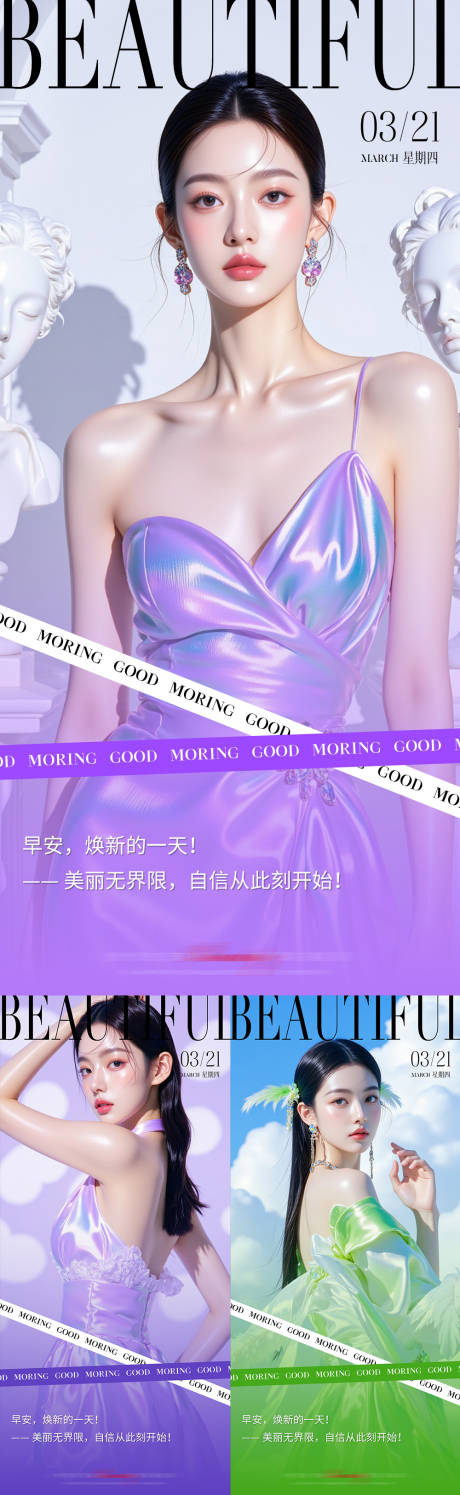 源文件下載【醫(yī)美早安海報(bào)】編號(hào)：59600030511631870