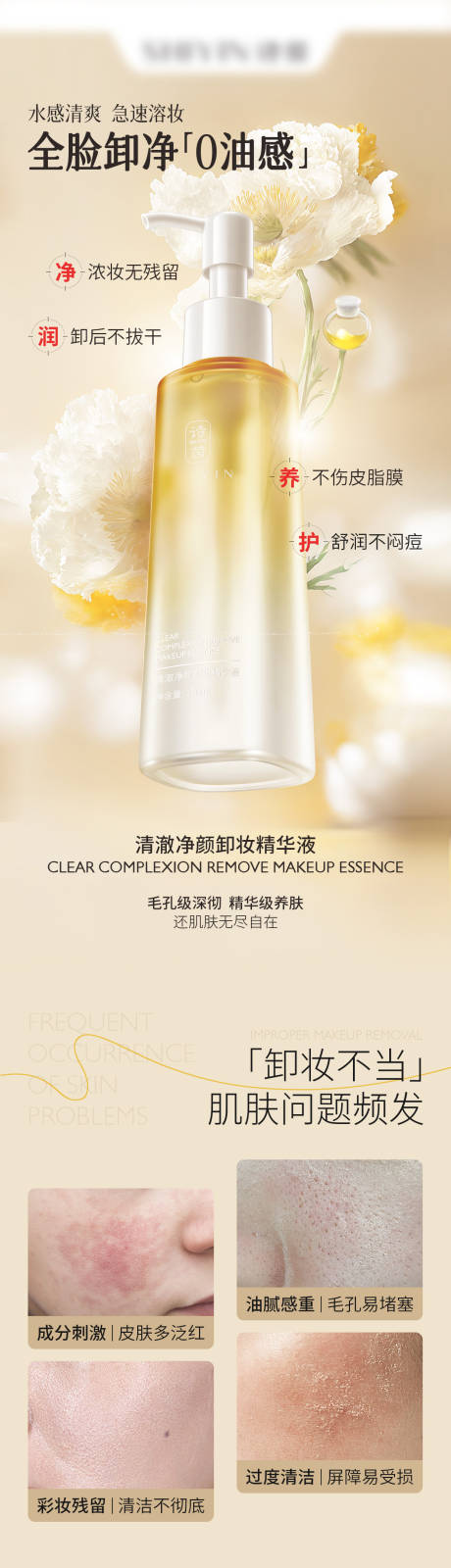 源文件下载【面护产品卸妆油详情页护肤长图】编号：28630030990877050