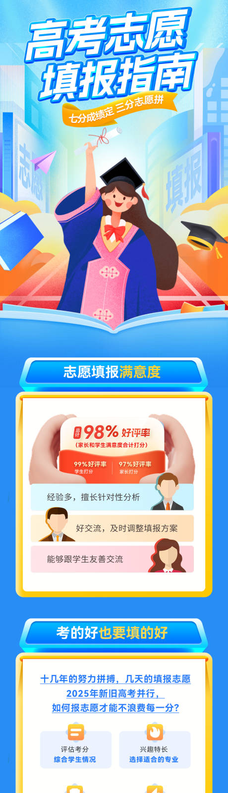高考考研志愿填报指南讲座宣传海报