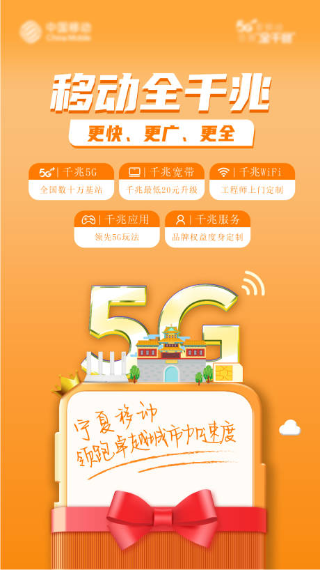 源文件下载【通信流量千兆海报】编号：50840030838518038