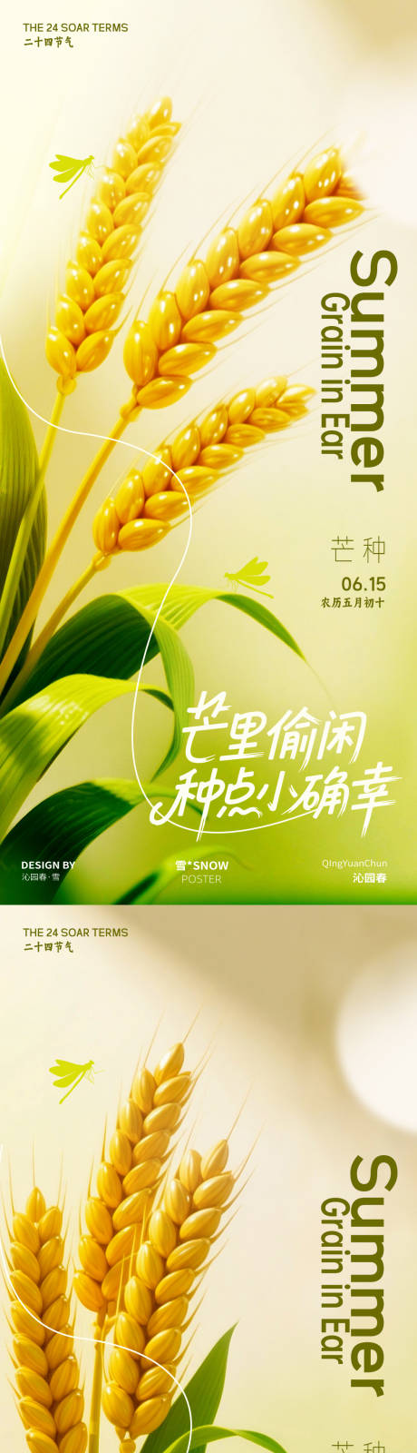 源文件下载【芒种节气海报设计】编号：56150030897925143