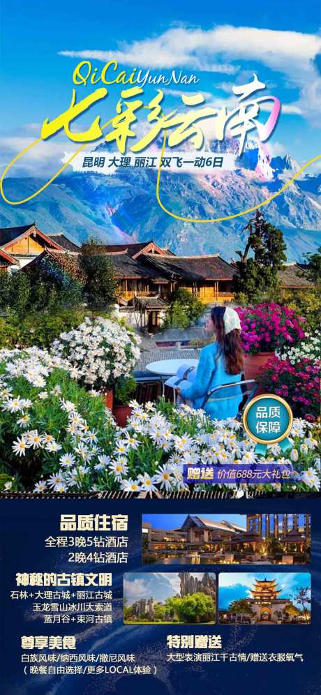源文件下载【七彩云南旅游海报】编号：61920030906383292
