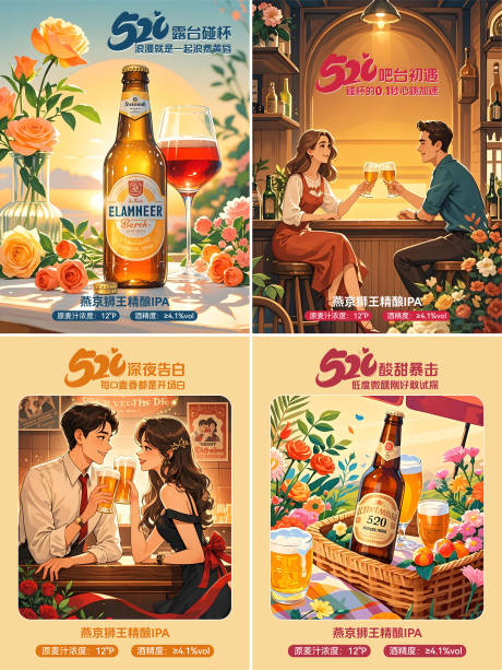 源文件下载【520节日啤酒海报】编号：42880030852995817