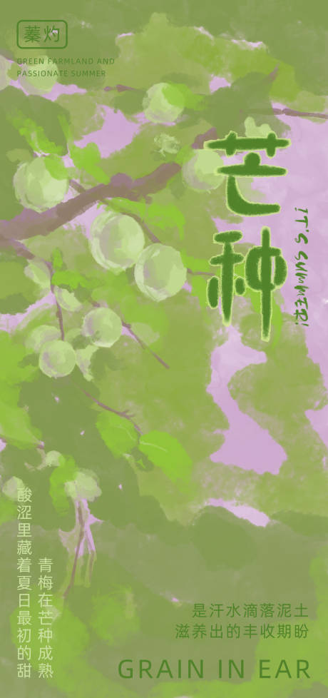 源文件下载【芒种节气海报】编号：14640031079227029