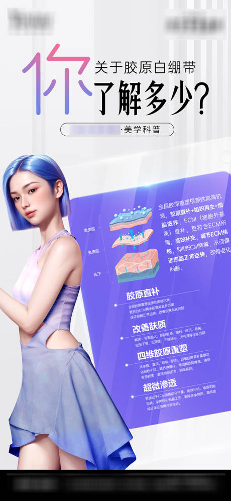 源文件下载【医美胶原白绷带科普海报】编号：39430030931952866
