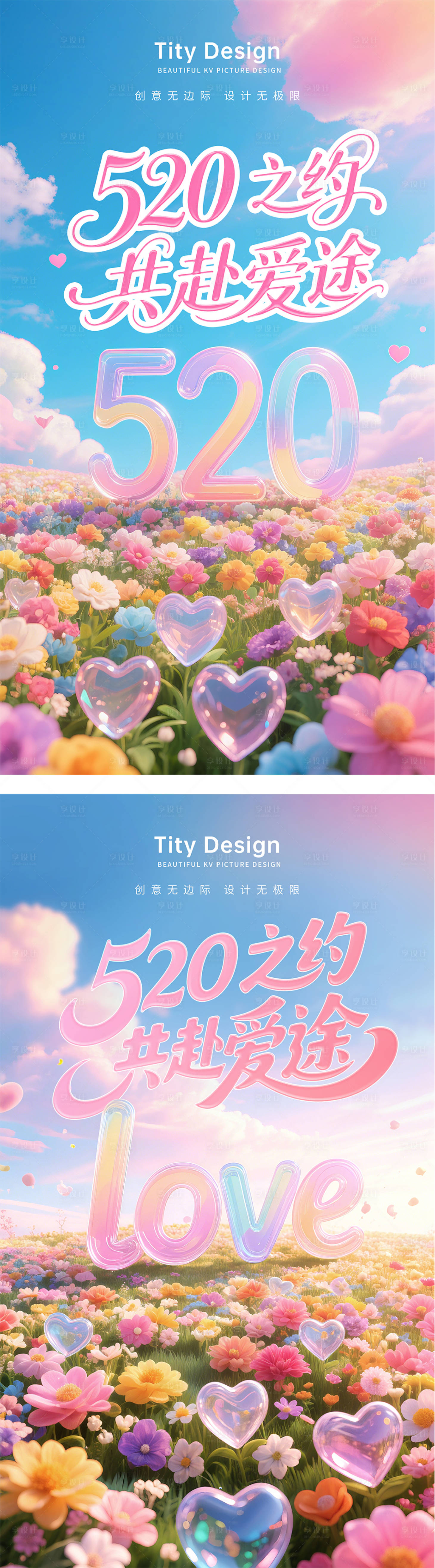 源文件下載【享設(shè)計】搜索編號：87010030820681420【520花海主視覺海報】