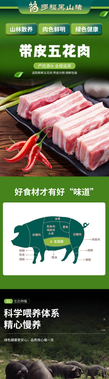 源文件下载【享设计】搜索编号：21320030692275219【黑猪肉详情图 】