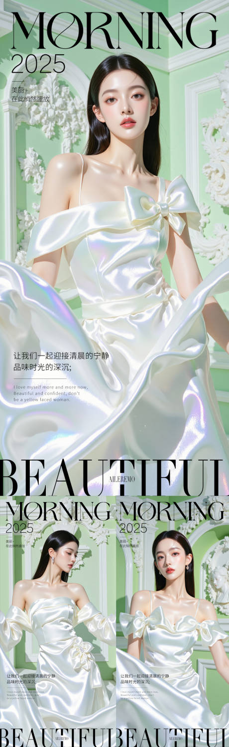 源文件下载【享设计】搜索编号：56370030515199489【医美早安海报】