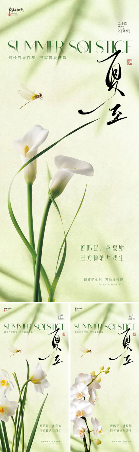 源文件下载【享设计】搜索编号：58600031030573372【地产美业夏至节气系列海报】