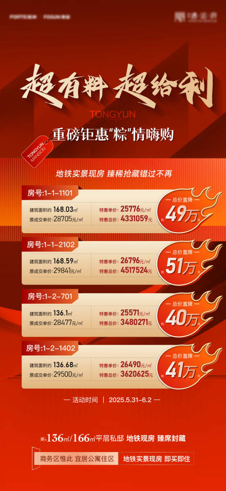 源文件下载【享设计】搜索编号：21300031084749471【房地产红金特惠房海报】