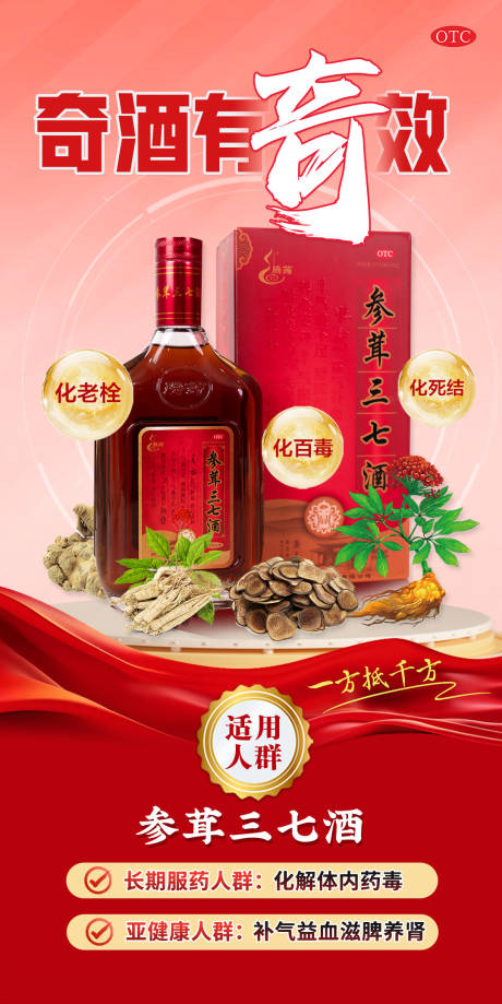 药酒产品海报