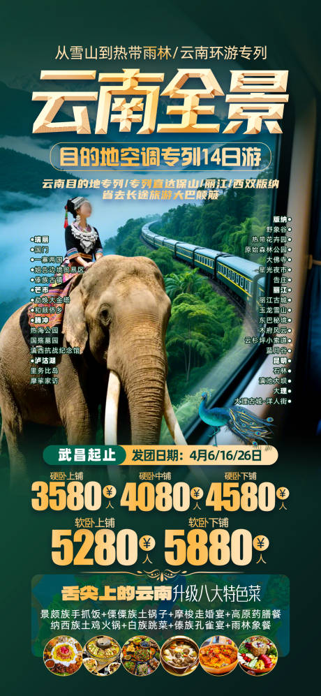 源文件下载【云南版纳旅游促销海报】编号：33930030673141324