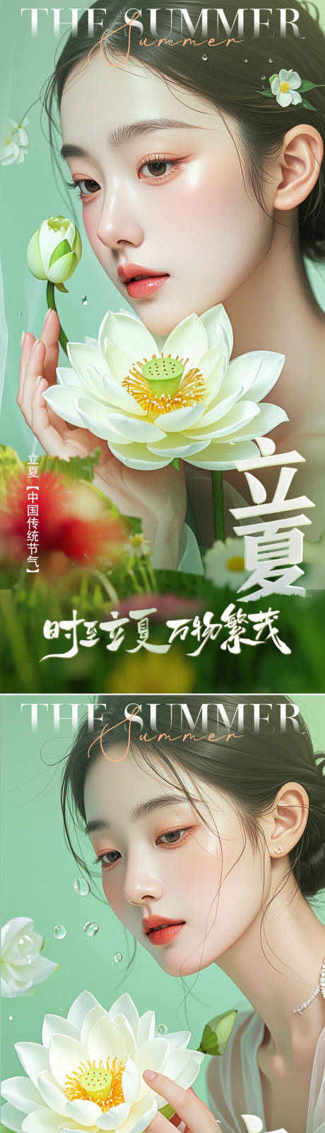 源文件下载【医美立夏夏至节气海报】编号：56030030525636940