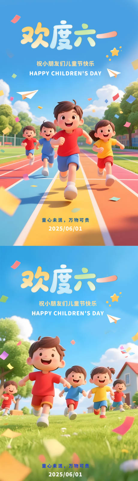源文件下载【欢度六一儿童节宣传海报】编号：66260031082056871